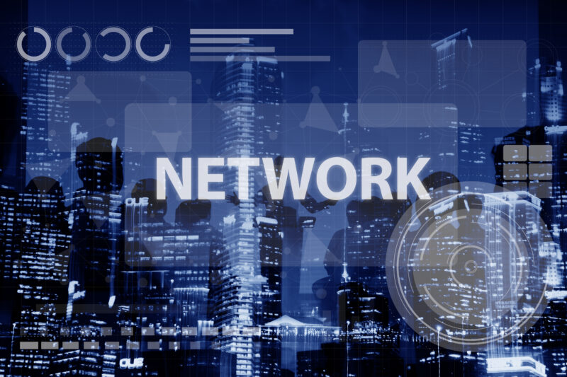 Computer Network Digital Connection Technology Concept