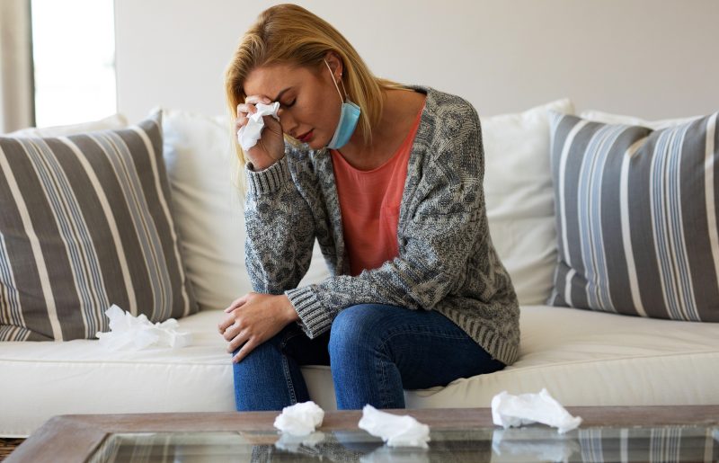 Struggling Woman Sick