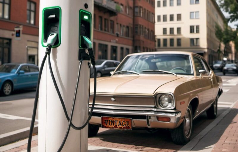 Electric Charger Vintage Car