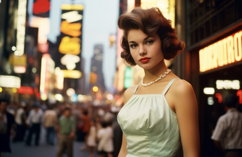 Vintage Woman In City