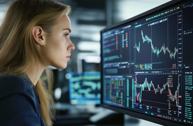 Ai stock broker woman