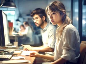 A munka alapú társadalom következménye: zombi-apokalipszis lepi el a munkahelyeket, az utcát, az otthonokat Ai munkahelyi zombiapokalipszis3