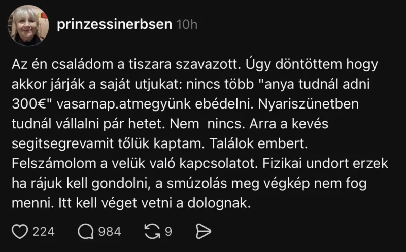 Tiszara szavazott kitagadtam
